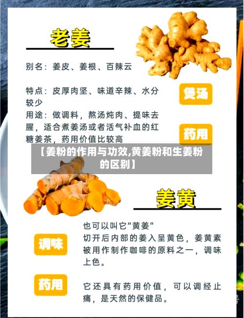 【姜粉的作用与功效,黄姜粉和生姜粉的区别】