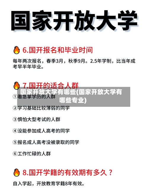 国家开放大学有哪些(国家开放大学有哪些专业)
