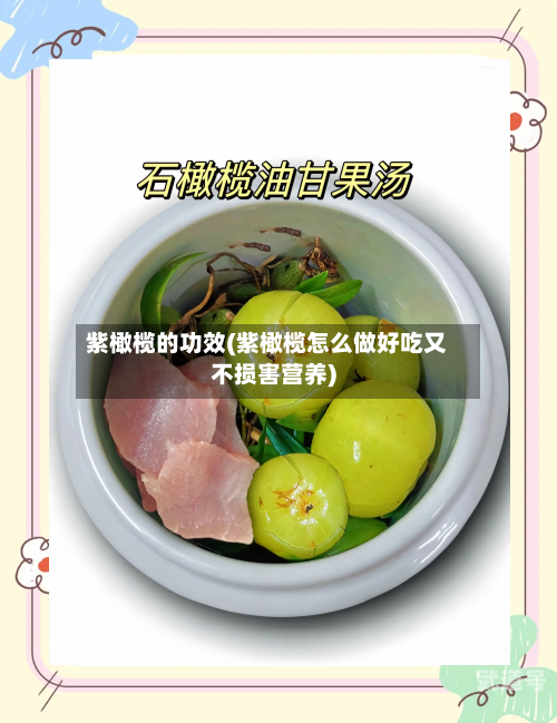 紫橄榄的功效(紫橄榄怎么做好吃又不损害营养)