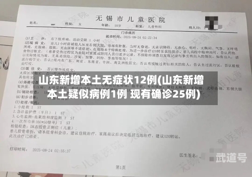 山东新增本土无症状12例(山东新增本土疑似病例1例 现有确诊25例)