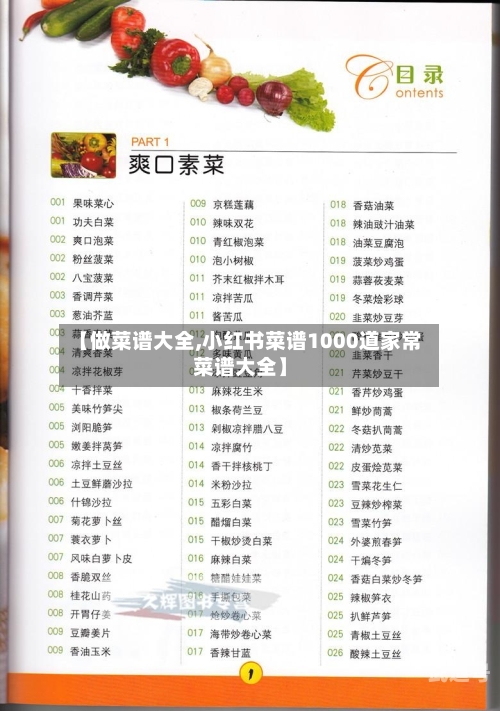 【做菜谱大全,小红书菜谱1000道家常菜谱大全】