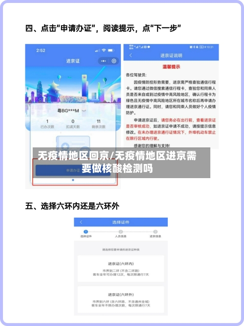 无疫情地区回京/无疫情地区进京需要做核酸检测吗