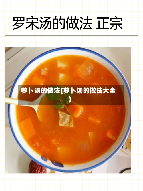 萝卜汤的做法(萝卜汤的做法大全)