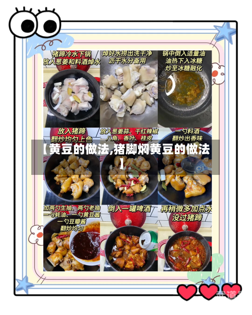 【黄豆的做法,猪脚焖黄豆的做法】