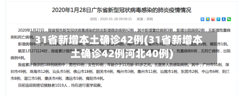 31省新增本土确诊42例(31省新增本土确诊42例河北40例)