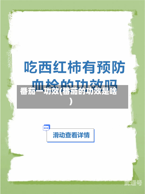 番茄一功效(番茄的功效是啥)