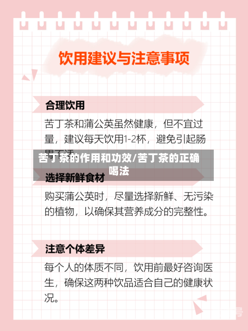 苦丁茶的作用和功效/苦丁茶的正确喝法