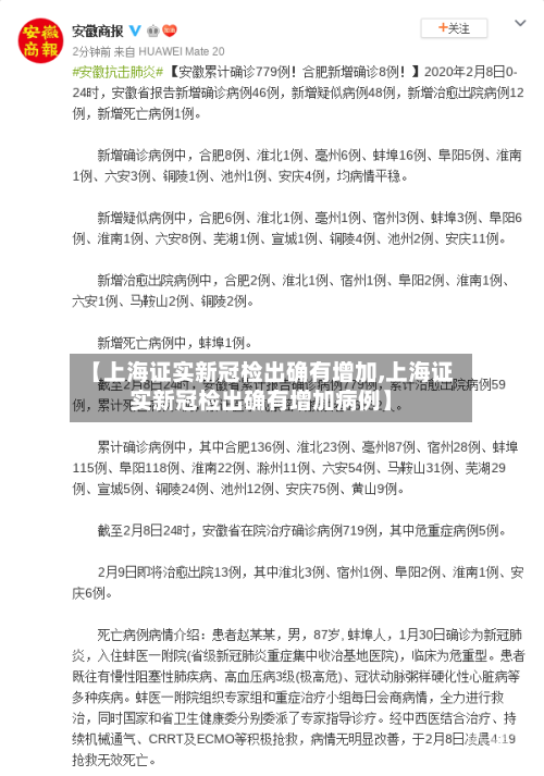 【上海证实新冠检出确有增加,上海证实新冠检出确有增加病例】