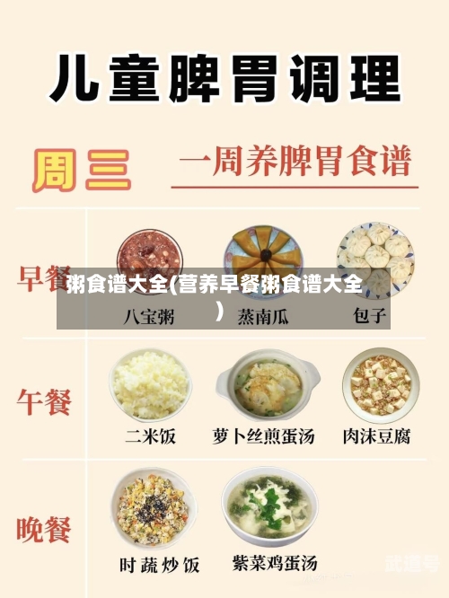 粥食谱大全(营养早餐粥食谱大全)