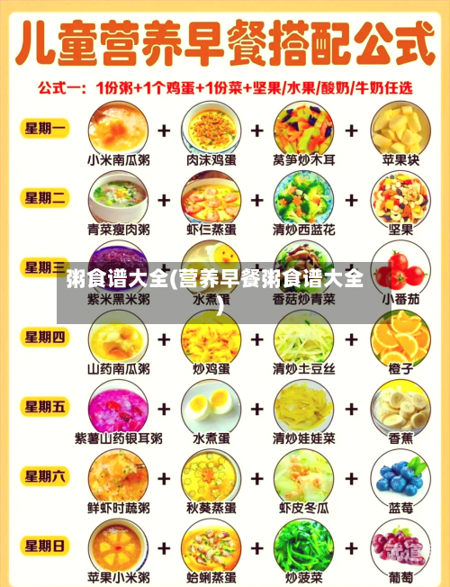 粥食谱大全(营养早餐粥食谱大全)-第3张图片