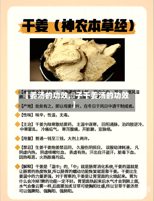 【姜汤的功效,枙子干姜汤的功效】